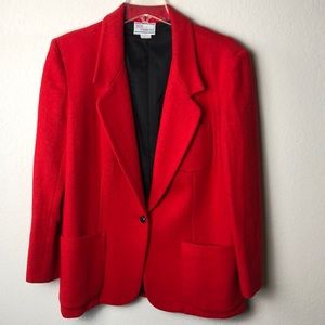 Vintage Avon Fashions Red Wool Blazer